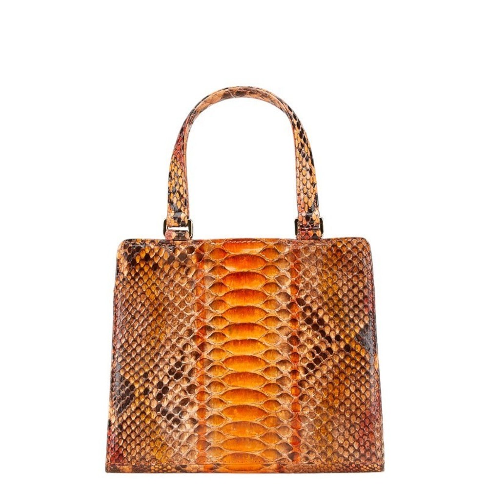 Fendi Mini Handbag Orange Multicolor Python - image 1